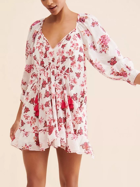 Free People Dresses & Skirts - Free People Camella Mini Dress Floral Cottagecore Boho Coastal Cowgirl